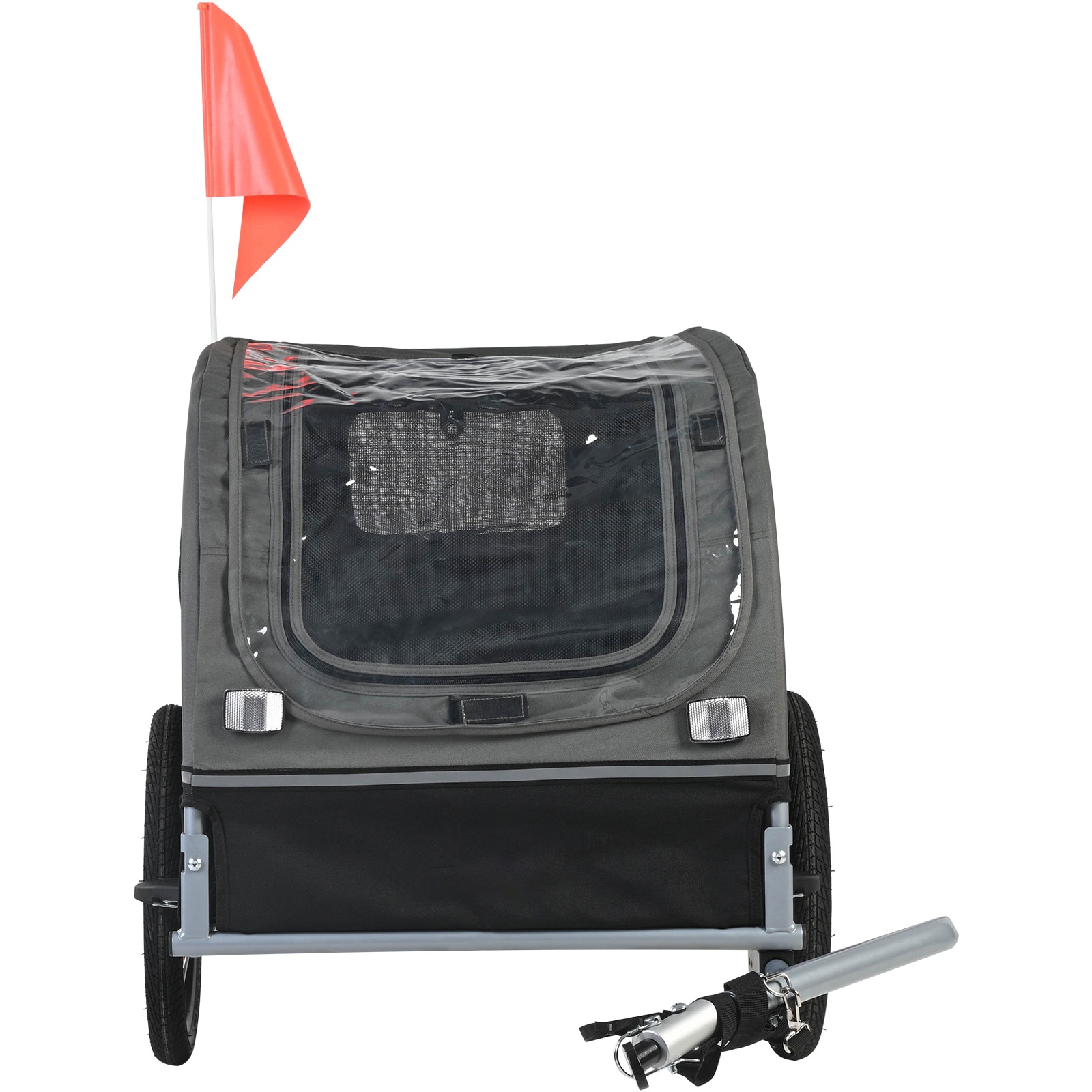 Dog Bike Trailer For Pets, Foldable Pet Bicycle Carrier Black_voghion.com